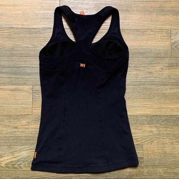 Lucy 2 Pc Set Black Racerback Mesh Tank XS Mesh High Waist Shaper Flare Pant S - Picture 9 of 14